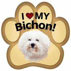 I Love My Bichon - Paw Magnet