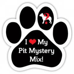 I Love My Pit Mystery Mix - Paw Magnet