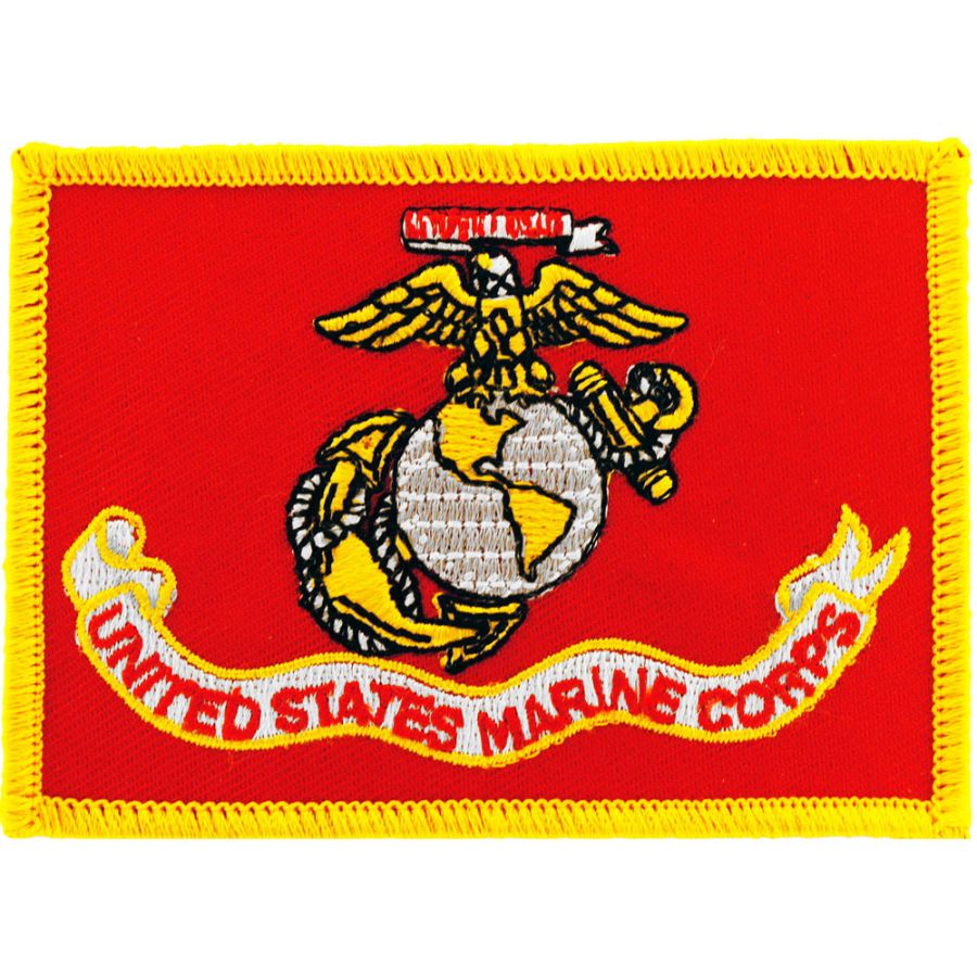 United States Marine Corps Flag - Embroidered Iron-On Patch at Sticker ...