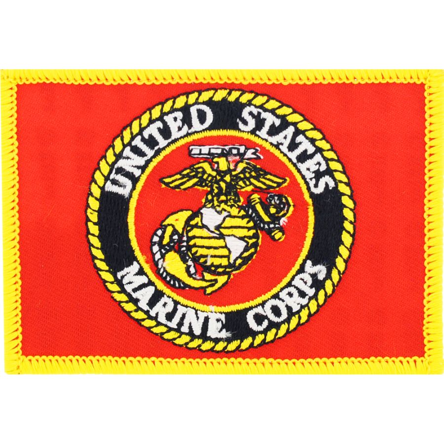 United States Marine Corps Flag Logo - Embroidered Iron-On Patch at ...