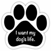I Want My Dogs Life - Paw Magnet