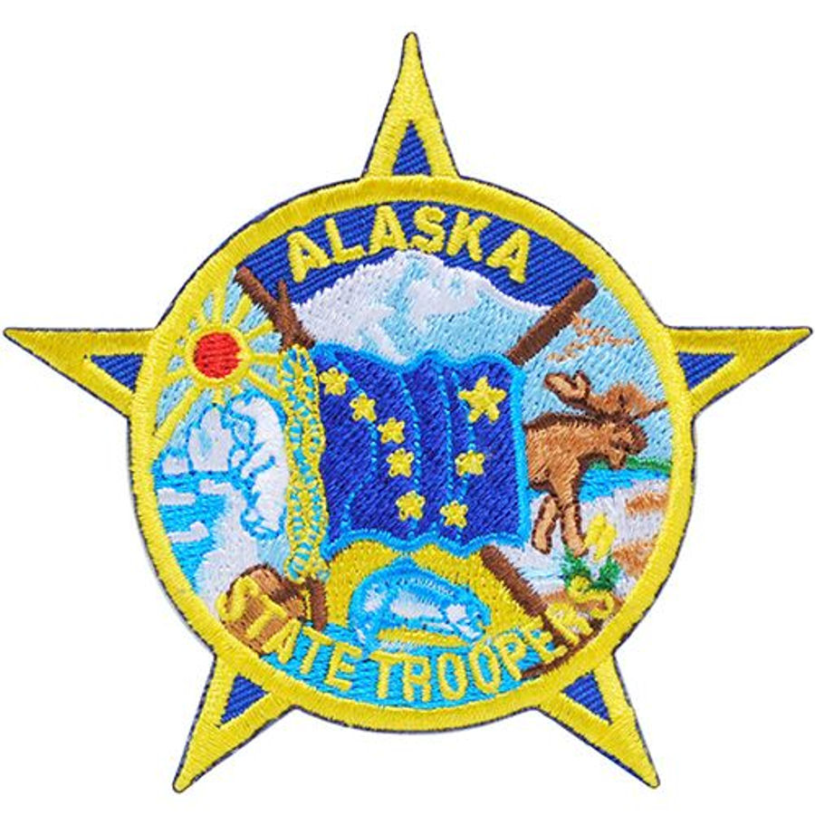 Alaska State Trooper - Embroidered Iron-On Patch at Sticker Shoppe