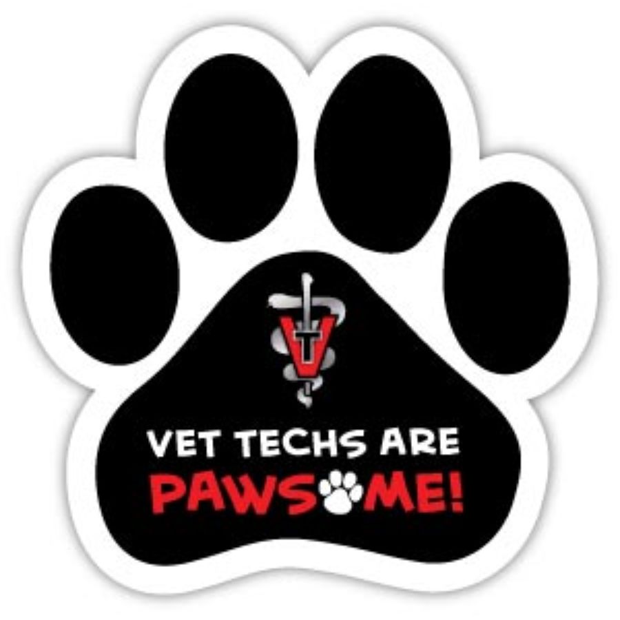 Vet Techs Are Pawsome - Paw Magnet at Sticker Shoppe