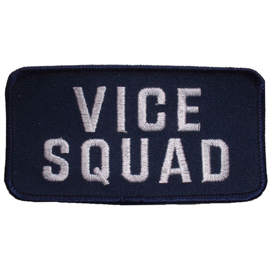 Vice Squad Tab - Embroidered Iron-On Patch at Sticker Shoppe