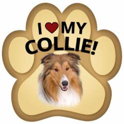 I Love My Collie - Paw Magnet