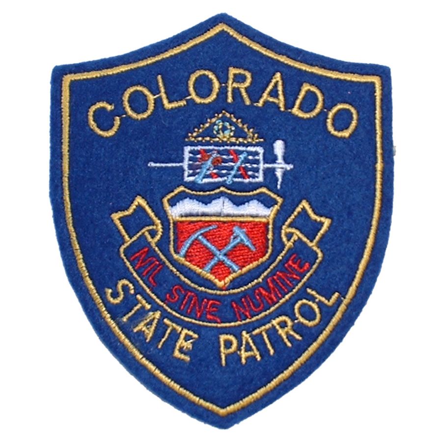 Colorado State Patrol Large Embroidered Iron On Patch At Sticker Shoppe