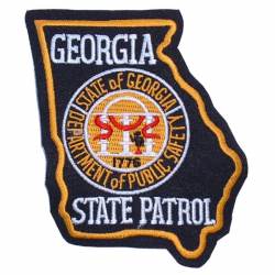 Georgia State Patrol Large - Embroidered Iron-On Patch