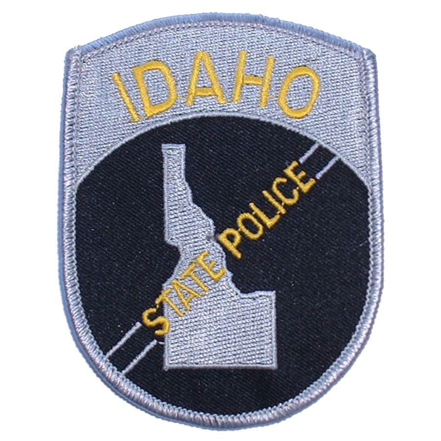 Idaho State Police Large Embroidered Iron On Patch At Sticker Shoppe