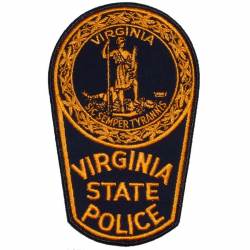 Virginia State Police Large - Embroidered Iron-On Patch