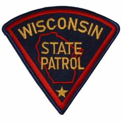 Wisconsin State Patrol Large - Embroidered Iron-On Patch