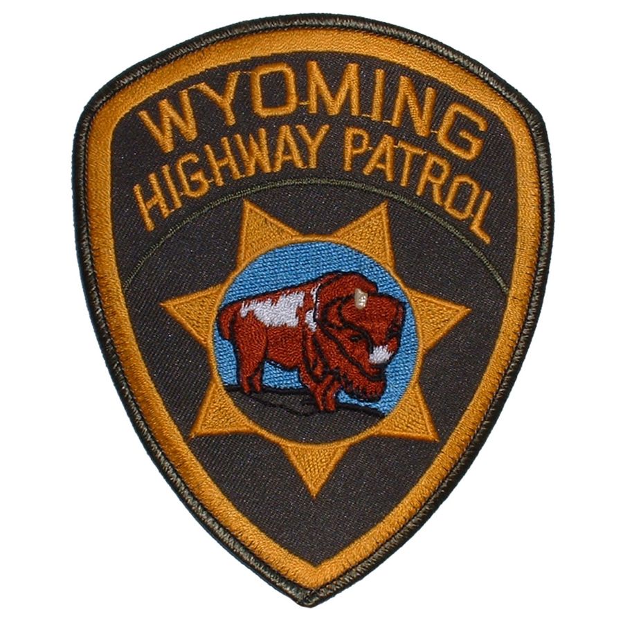 Wyoming Highway Patrol Large - Embroidered Iron-On Patch at Sticker Shoppe