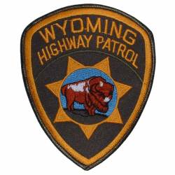 Wyoming Highway Patrol Large - Embroidered Iron-On Patch