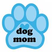 Dog Mom - Blue Paw Magnet