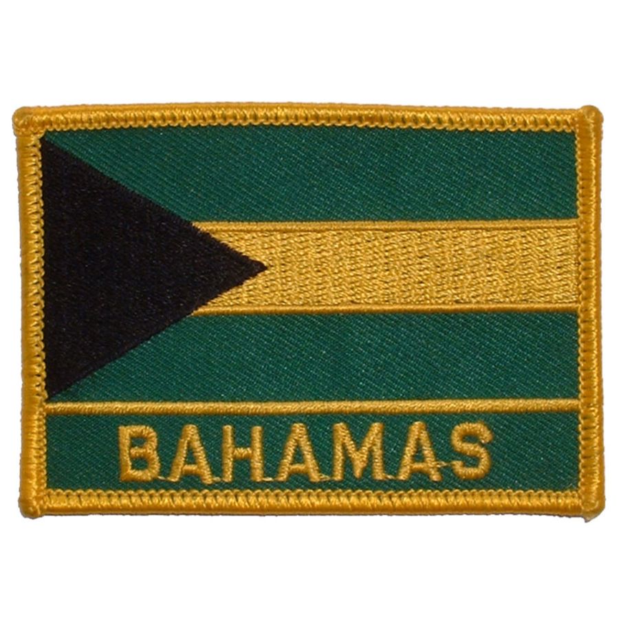 Bahamas - Flag Embroidered Iron-On Patch at Sticker Shoppe