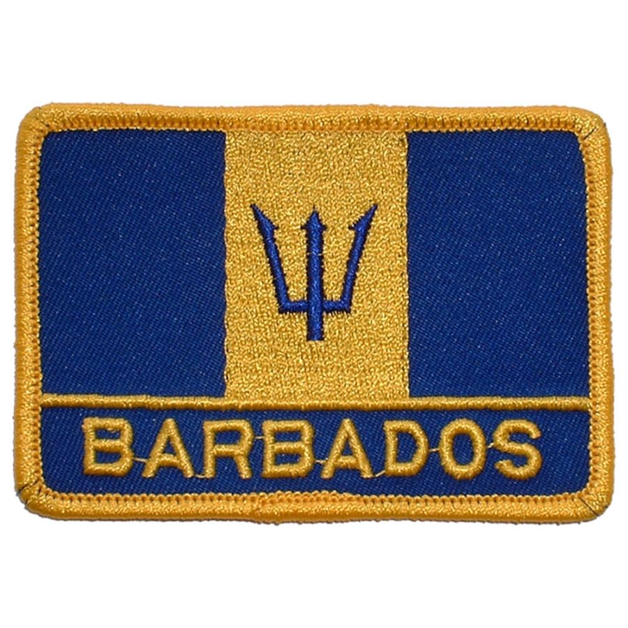 Barbados - Flag Embroidered Iron-On Patch at Sticker Shoppe