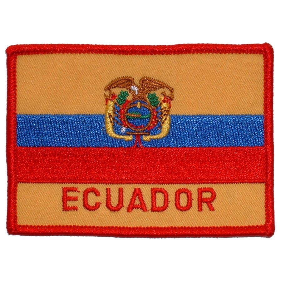 Ecuador - Flag Embroidered Iron-On Patch at Sticker Shoppe