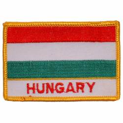 Hungary - Flag Embroidered Iron-On Patch