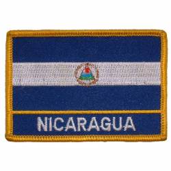 Nicaragua - Flag Embroidered Iron-On Patch