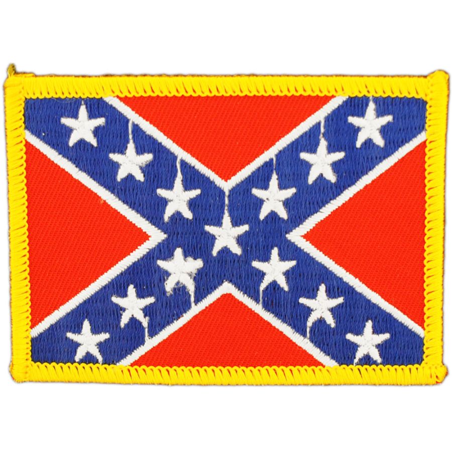 Rebel Confederate - Flag Embroidered Iron-On Patch at Sticker Shoppe