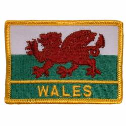 Wales - Flag Embroidered Iron-On Patch