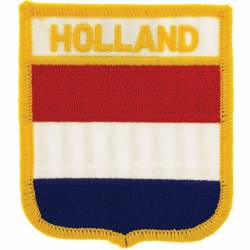 Holland - Flag Shield Embroidered Iron-On Patch