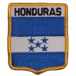 Honduras - Flag Shield Embroidered Iron-On Patch