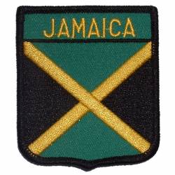 Jamaica - Flag Shield Embroidered Iron-On Patch