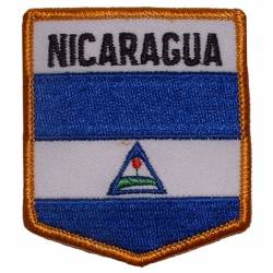 Nicaragua - Flag Shield Embroidered Iron-On Patch