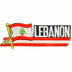 Lebanon - Flag Script Embroidered Iron-On Patch