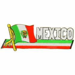 Mexico - Flag Script Embroidered Iron-On Patch