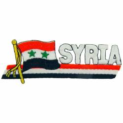 Syria - Flag Script Embroidered Iron-On Patch