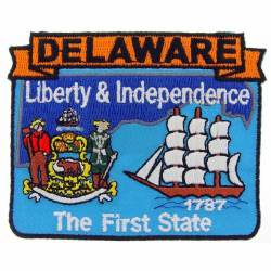 Delaware - State Historical Embroidered Iron-On Patch