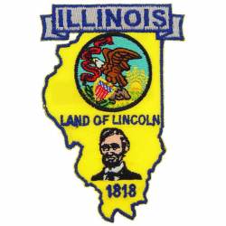 Illinois - State Historical Embroidered Iron-On Patch