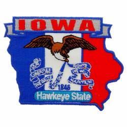 Iowa - State Historical Embroidered Iron-On Patch
