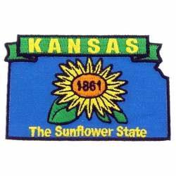 Kansas - State Historical Embroidered Iron-On Patch