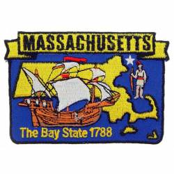 Massachusetts - State Historical Embroidered Iron-On Patch