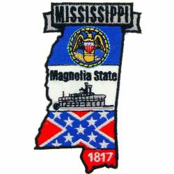 Mississippi - State Historical Embroidered Iron-On Patch