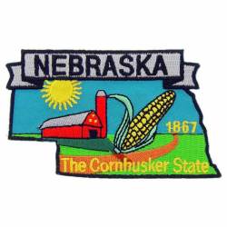 Nebraska - State Historical Embroidered Iron-On Patch