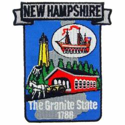 New Hampshire - State Historical Embroidered Iron-On Patch