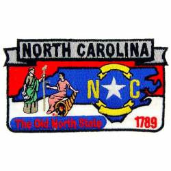 North Carolina - State Historical Embroidered Iron-On Patch