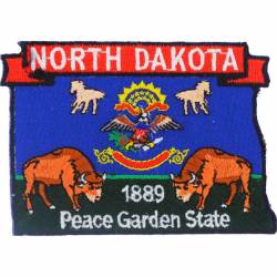 North Dakota - State Historical Embroidered Iron-On Patch