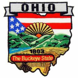 Ohio - State Historical Embroidered Iron-On Patch