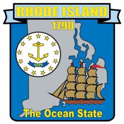 Rhode Island - State Historical Embroidered Iron-On Patch