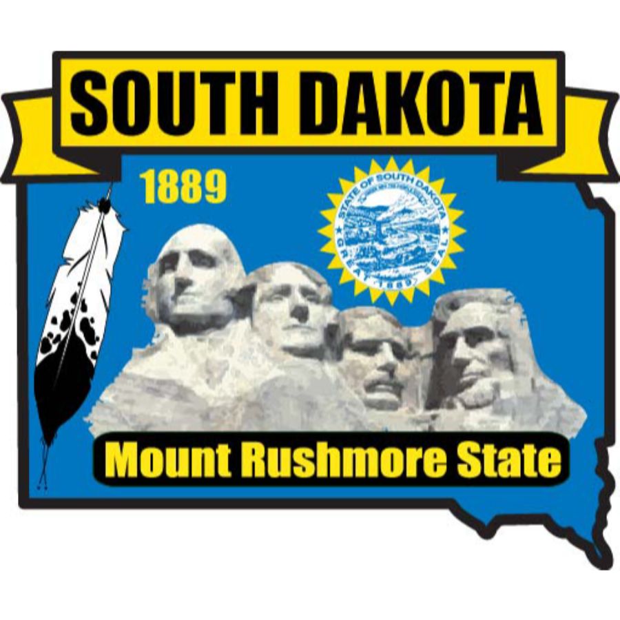 South Dakota - State Historical Embroidered Iron-On Patch at Sticker Shoppe