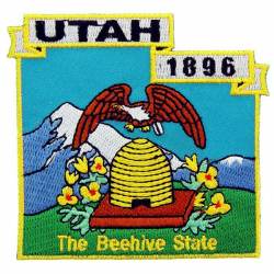 Utah - State Historical Embroidered Iron-On Patch
