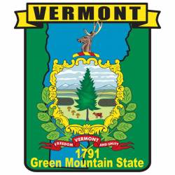 Vermont - State Historical Embroidered Iron-On Patch