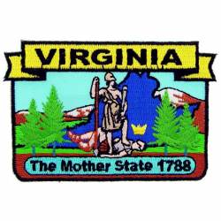 Virginia - State Historical Embroidered Iron-On Patch
