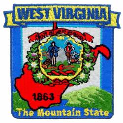 West Virginia - State Historical Embroidered Iron-On Patch