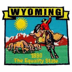 Wyoming - State Historical Embroidered Iron-On Patch