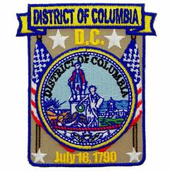 Dist Of Columbia - State Historical Embroidered Iron-On Patch